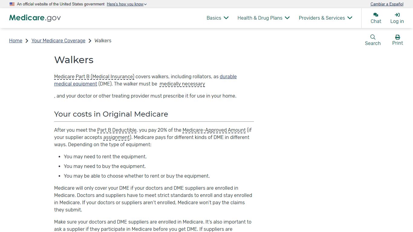 Walkers For Seniors Coverage - Medicare